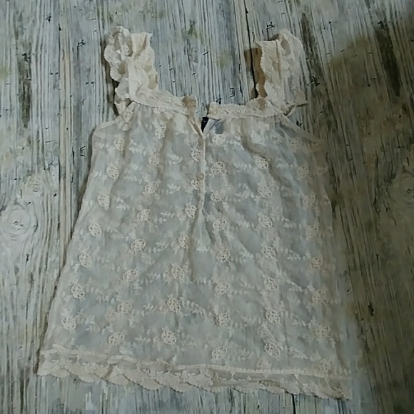 Blue Asphalt Tops - Blue Asphalt BOHO lace top extra small